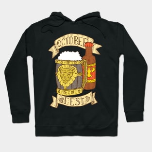 vintage Oktoberfest artwork with beer. Hoodie